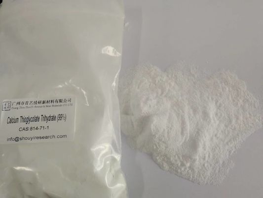 TDS SDS Kalsium Thioglycolate Trihydrate Bahan baku dalam Kimia 1,7 G/Cm3